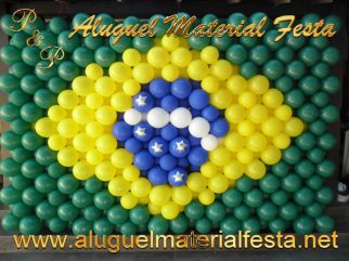 Decoração Bola Bandeira Brasil